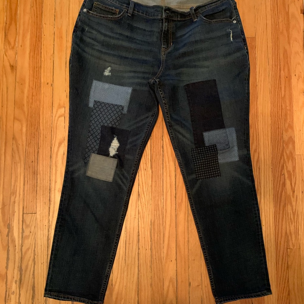 Old Navy Boyfriend Skinny Patchwork Jean